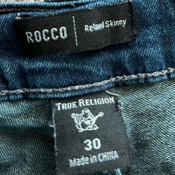 True Religion World Tour  Men’s Rocco Relaxed Skinny Jeans 30 Fall Winter Y2K - Picture 13 of 16